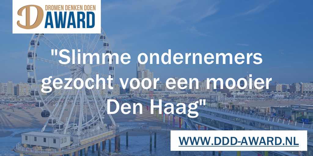Ook met dit prachtige weer zijn wij op zoek naar sociaal betrokken ondernemers die helpen onze stad nog mooier te maken! Ken jij, of ben jij die ondernemer? Check ddd-award.nl voor meer info!