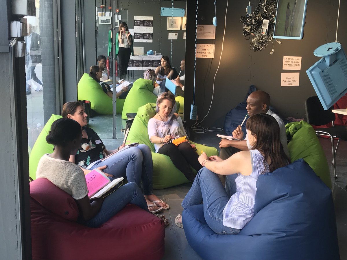 ConsciDigital's tweet photo. Teams passionately discussing how to create #tech that doesn't hack our brains, but helps us be better humans in #hackathon at first mindful tech festival #focusinside facilitated by amazing @alex_andr_a and @bill_tribble #ethicahlhour @EthicalHour please RT https://t.co/yBYMuTEf9q