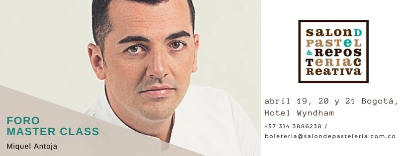 Del 19 al 21 de abril, estaré en el Salón de Pastelería y Repostería Creativa <a href="/xocoart/">Salón de Pastelería y Repostería Creativa XOCOART</a> en Bogotá. Hablaremos de tendencias mundiales del Brunch, de redes sociales y haré unas masterclass de recetas para dar valor al brunch de hotel o restaurante.
¡Os espero Colombia!