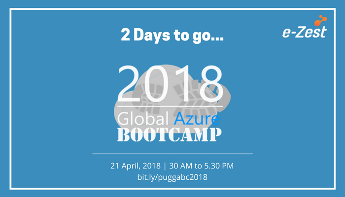 ezest's tweet image. Hurry up, 2 days to go for #GlobalAzureBootcamp2018. Have you registered yet? #GlobalAzure @VikramPendse