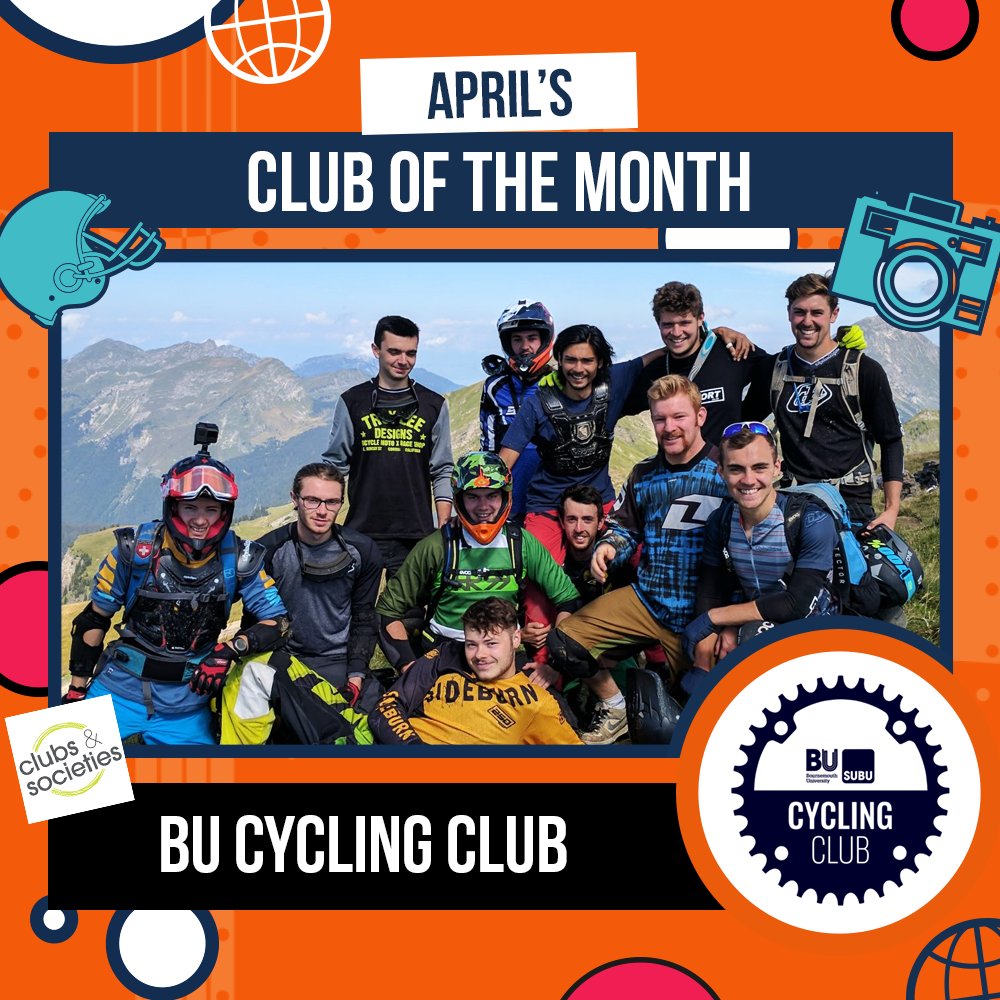 Congrats to the <a href="/subucyclingclub/">BU Cycling - BUCC</a> - our April Club of the Month! 🚵🚵‍♀️

Could you be our next one (and last for this Academic year) You’ll get £50 for your soc + ads on our social media.

Email us why before the last Wednesday of the month to suvpactivities@bournemouth.ac.uk!
