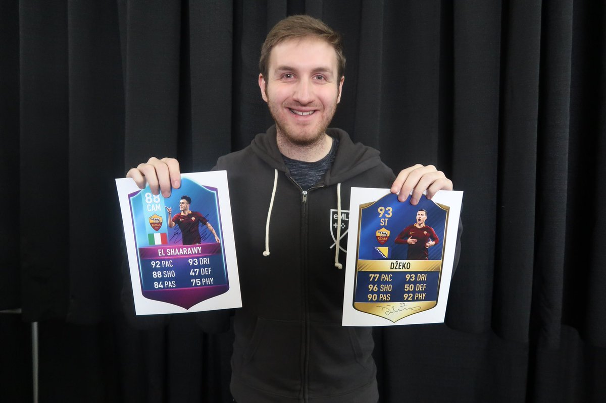 ASRomaEsports's tweet photo. 🚨 #TOTS #TBT GIVEAWAY 🚨

🔁 RT &amp; follow @RomaFnatic / @MattHDGamer to win 1️⃣ of 2️⃣ autographed #ASRoma #FUT cards from last season! https://t.co/7xF7RxC8W8