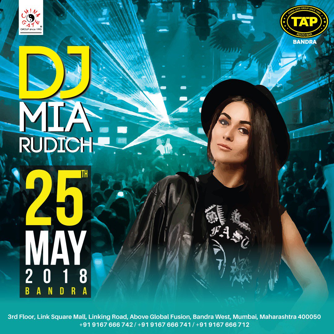 Love DJ nights? Love moving your body? Mark your calendar for best DJ night on 25TH MAY at TAP BANDRA!! #djnight #TAPRestoBar #mumbaikars