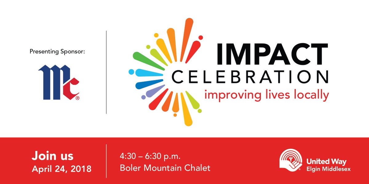 United Way St Thomas (@sttelginuw) on Twitter photo A huge thank you to our presenting sponsor at <a href="/mccormickspices/">McCormick Spices</a>! We are so thrilled to have your support.
Join us on April 24 for our #ImpactCelebration - where we announce our community investments. bit.ly/2EpszPP A huge thank you to our presenting sponsor at <a href="/mccormickspices/">McCormick Spices</a>! We are so thrilled to have your support.
Join us on April 24 for our #ImpactCelebration - where we announce our community investments. bit.ly/2EpszPP