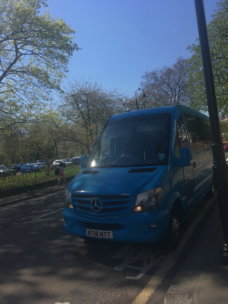 PrimroseHillHub's tweet photo. Engine running, blocking a bike lane, on a yellow line, Prince Albert Road opposite Zoo car park, happening now. Driver fast asleep so must have been here for ages #idling #pollutio https://t.co/G4giai34f7