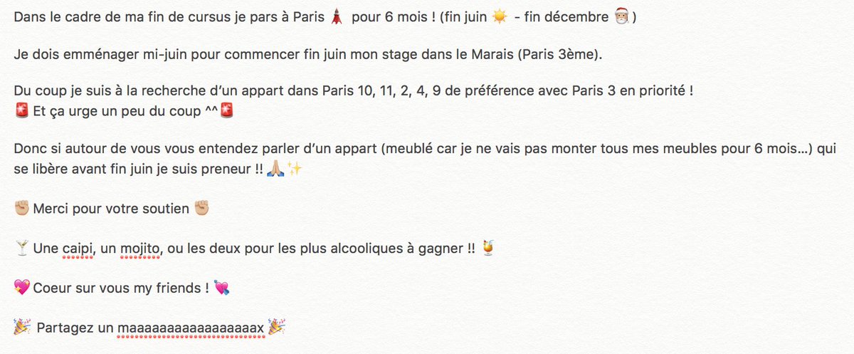 MaxSecalot's tweet photo. Très chers Tweetos💙
Un p'tit coup de pouce serait le bienvenu ! 🙏🏼
#rechercheappartementoumaison @StephaneP_off @steph_plazaimmo #meublé #Paris3 #LeMarais #Paris #recherchestudio @Paris @Mairiedu3 @Cyrilhanouna https://t.co/z5cYAtc0RG