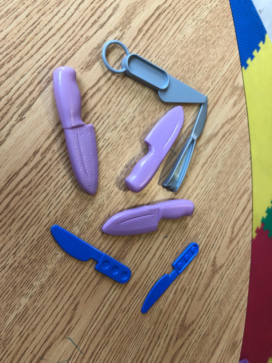 BaHannahShake44's tweet photo. Today’s search and seize at the daycare 😂 #playingkitchen #knife #preschool https://t.co/zFp5urlRQ7