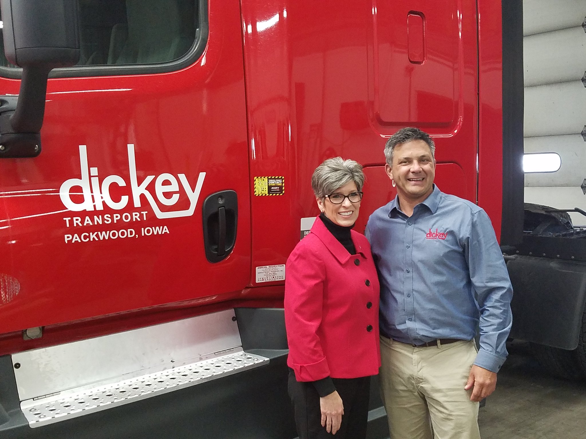 Joni Ernst on Twitter "I visited familyowned Dickey Transport earlier