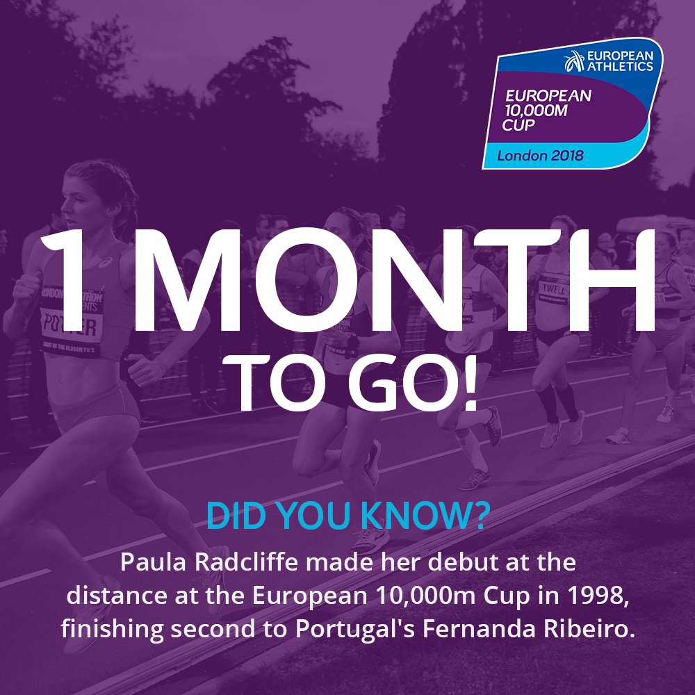 It's getting close!

Today marks one month to go until the European 10,000m Cup takes place at the Parliament Hill Athletics Track in London.

Who's going? 

european-athletics.org/competitions/e…
