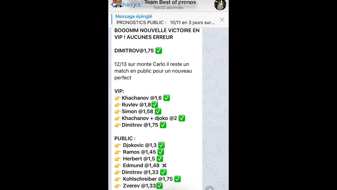 Bestof_pronos's tweet photo. 🔥VIP ou public: Que du sale🔥
📊12/13
💯100% en VIP
#teamBOP #ParionsSport #TeamParieur #RolexMCMasters #Bestofpronos https://t.co/ZI9pLbVVKd