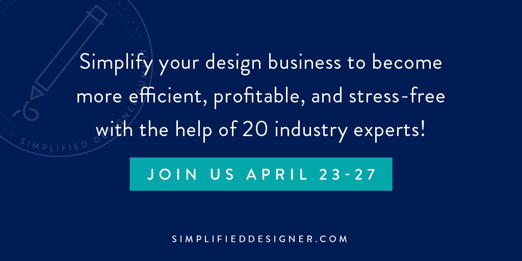 Stop trying to do #allthethings in your design business. Get your free ticket for the Simplified Designer Summit! We kick off on Monday! buff.ly/2uzCgLU