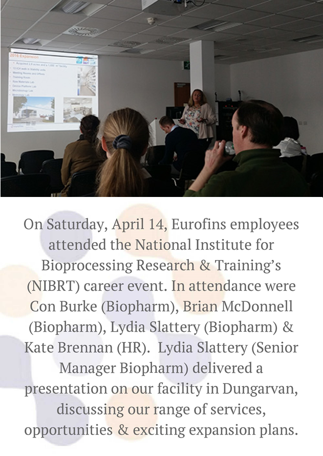 EurofinsUS's tweet photo. Eurofins is expanding everywhere! Grow with us! Check out more about NIBRT's career event at https://t.co/Zt7JynEemY! #peopleareourchemistry #joinoursolution #NIBRT https://t.co/xOxonbdzdS
