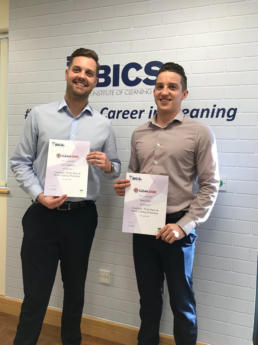 Congratulations | A great day yesterday at <a href="/BICSc_UK/">BICSc</a> HQ we delivered our first Cleanlogic™ Workrates &amp; Workloading Workshop. For further details on our training visit us bics.org.uk #Creatingacareerincleaning 👍