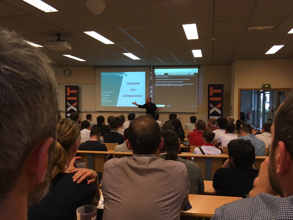 Cessons les estimations par <a href="/f_leguedois/">Frédéric Leguédois</a> : la meilleure conf vu depuis des années, entre le talk show et rétrospective sur les estimations de projet. Très drôle et très instructive. #mixit18