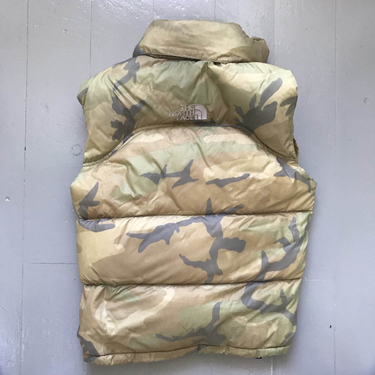 north face bodywarmer camo