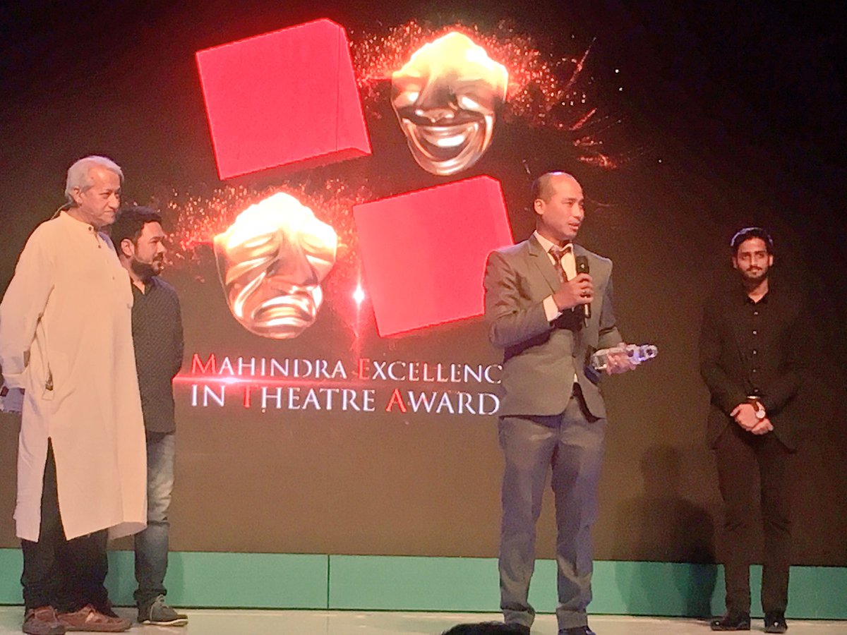 METAwards's tweet photo. This year #13thMETA festival had plays with some phenomenal sound and music! The @metawards for innovative sound design goes to H. Anilkumar for HojangTaret. #13thMETA #Awards https://t.co/CP6StU6woB