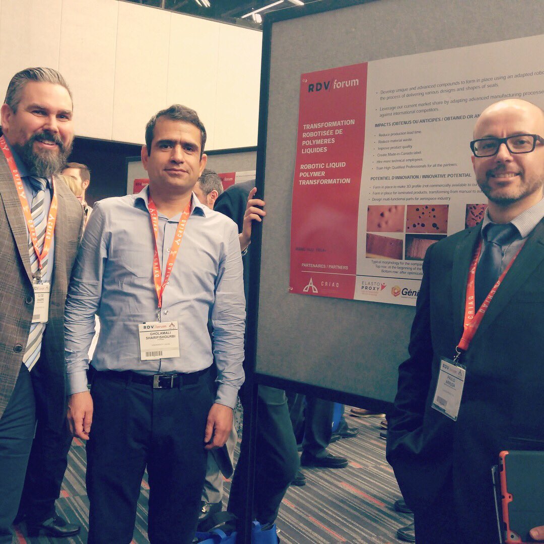 ElastoElizabeth's tweet photo. @Elasto_Proxy at @CRIAQ_aero RDV/forum 2018!
Because innovation matters.
#Innovation #Montreal #Aerospace #neverstoplearning #sealingsolutions #research https://t.co/E0ywkKdiyU