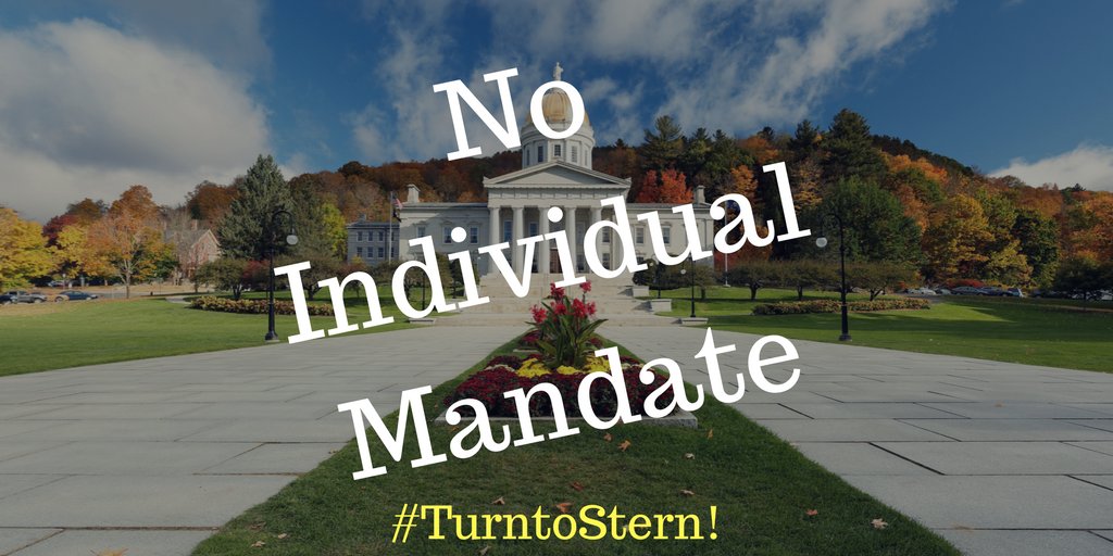 SternforVermont's tweet photo. The Fed Gov. removed the individual mandate because it was unConstitutional. Gov. Scott of Vermont wants VT to have it! Scott says he is against Universal health care, don't believe it! You need to first to make the second work! Say NO! #TurntoStern @VTCollegeGOP @TrueNorthMikeB https://t.co/GB1I2oTURP