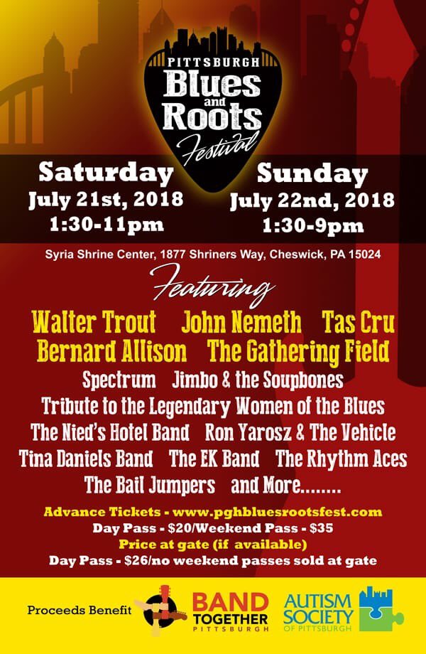 moondogspub's tweet photo. Jul 21&amp;22: Pittsburgh #Blues &amp; #Roots Festival! w Walter Trout,John Németh,Tas Cru,Bernard Allison,Gathering Field, More! #Benefit for #AutismAwareness @BandTogetherPGH @Aut2knowpgh @waltertrout @NemethMusic @tascru @BAmusicALLISON @BillDeasy @NiedsHotelBand https://t.co/qDClQlwFzE