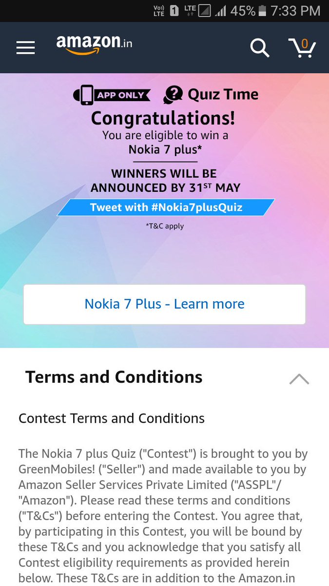 Anudeepu050's tweet photo. #Nokia7plusquiz https://t.co/nCCdomOr36