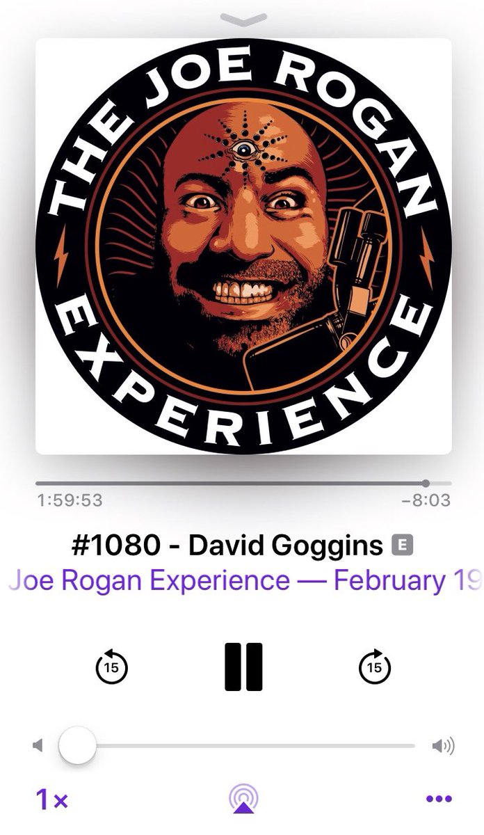 Baingle17's tweet photo. If you ever need any motivation this @joerogan @davidgoggins is a must listen https://t.co/F4uOFfPpz6