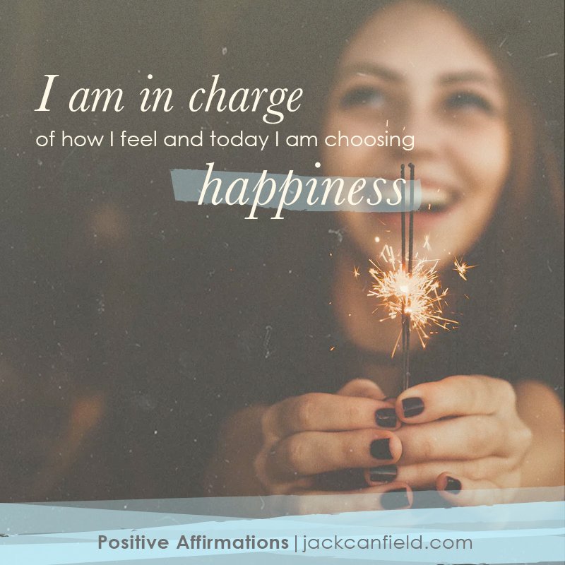 JackCanfield's tweet photo. Today and everyday, choose #happiness 🙌 https://t.co/f7HkCyzCjq