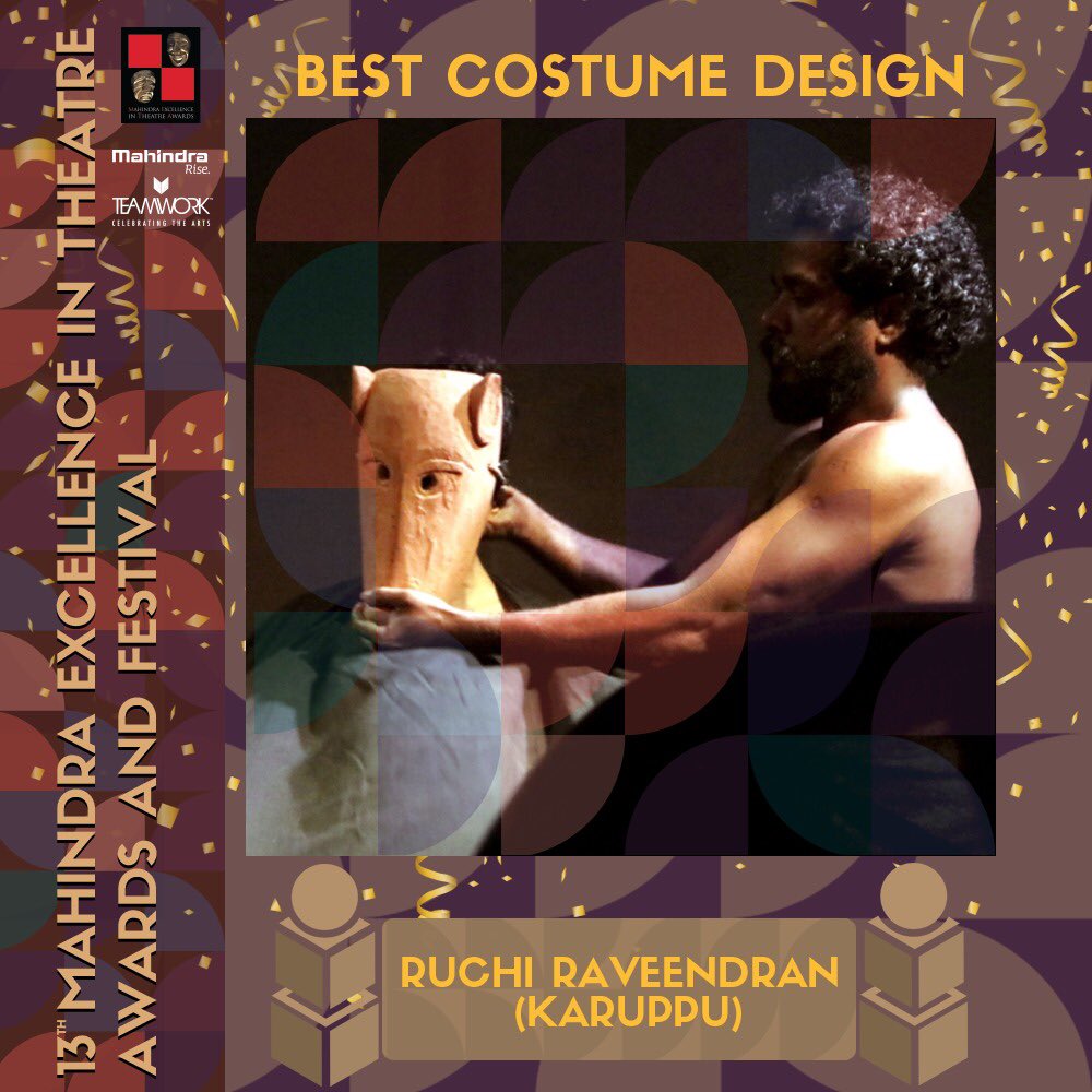 METAwards's tweet photo. And the verdict is out! The .@METAwards for 'Best Costume Design' for the #13thMETA goes to Ruchi Raveendran for Karuppu. #13thMETA #Congratulations! https://t.co/0iHsSpFTor