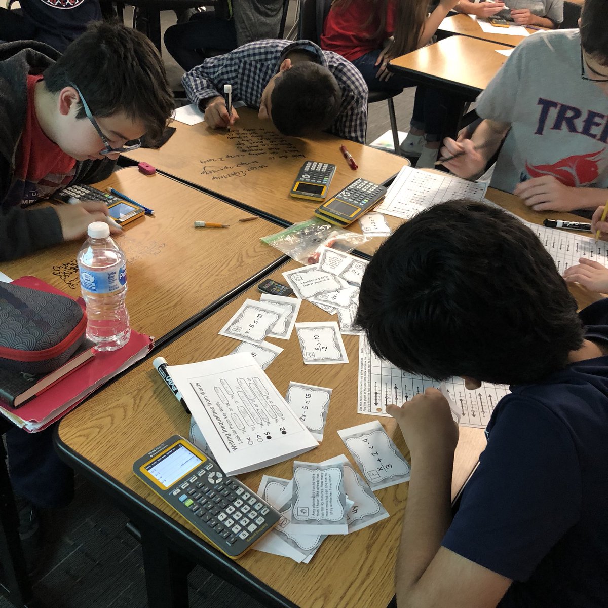 mr_n_casas's tweet photo. Ss working on different tasks to learn the same concept. #differentiation #yaymath #friscomath #fisdmath #trentmsmath @Trent_Principal https://t.co/syP0rfpWez