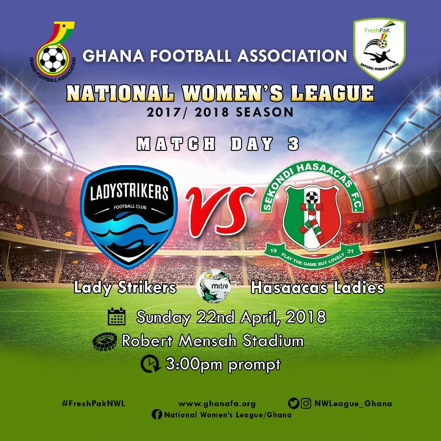 Can Ladystrikers record their first win of the Season on Sunday?
 let the prediction begin
#freshpaknwl #Womensoccer
<a href="/IAMHENRYASANTE/">MR HAT</a> <a href="/OtuoAK47/">Philip Otuo</a> <a href="/ghanafaofficial/">🇬🇭 Ghana Football Association</a>