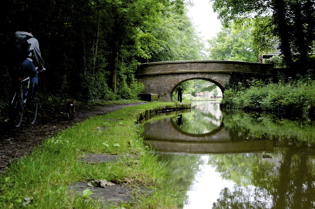 CanalRiverTrust's tweet photo. We understand that the modern world comes packed full of pressures. With a simple step away from the hustle and bustle and onto the towpath, you’re a world away from everyday life #StressAwarenessMonth https://t.co/sVUooByCdN https://t.co/4Mwn0UasGo