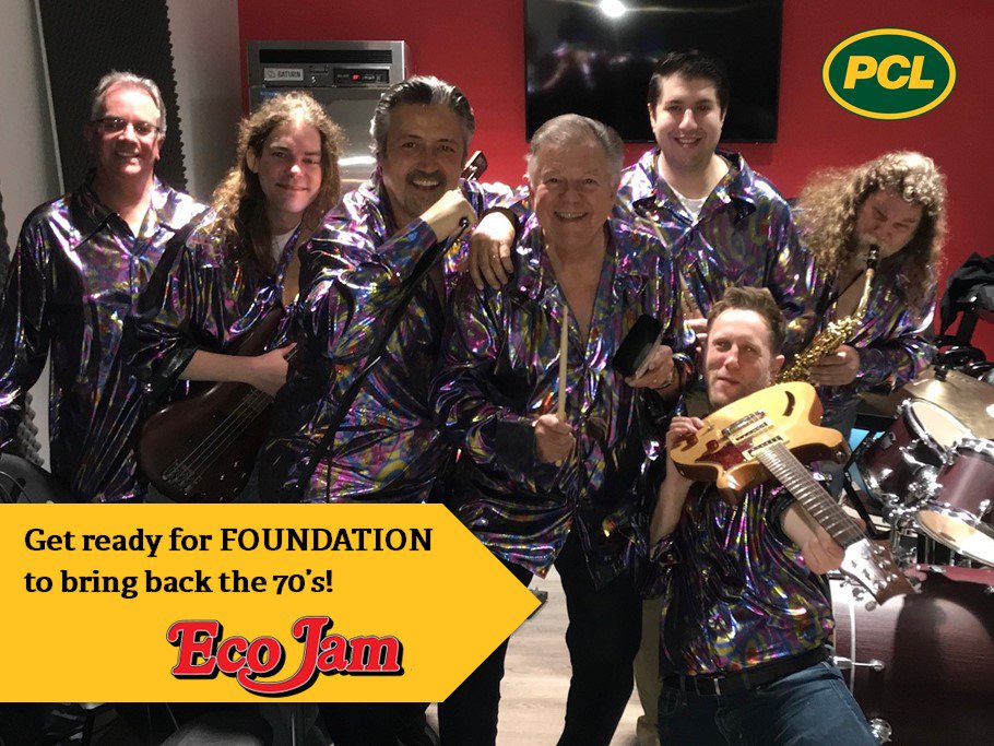 PCLConstruction's tweet photo. PCL works and plays hard, especially when it comes to protecting our forests! FOUNDATION is ready to bring back the 70โs tonight at @SmithAndersenโs #EcoJamTO in support of @forests_ontario! #EarthWeek #MoreCowbell https://t.co/yvGLtBKqn4 https://t.co/L30w1ksB5s