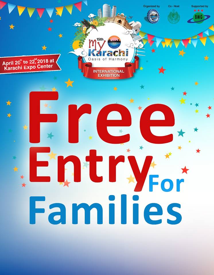 mkkcci's tweet photo. Unlimited fun coming ahead! Absolutely free entry for families at My Karachi Oasis of Harmony International Exhibition. 

#15thMyKarachiOasisOfHarmony #InternationalExhibition https://t.co/ttoIu5EbKV