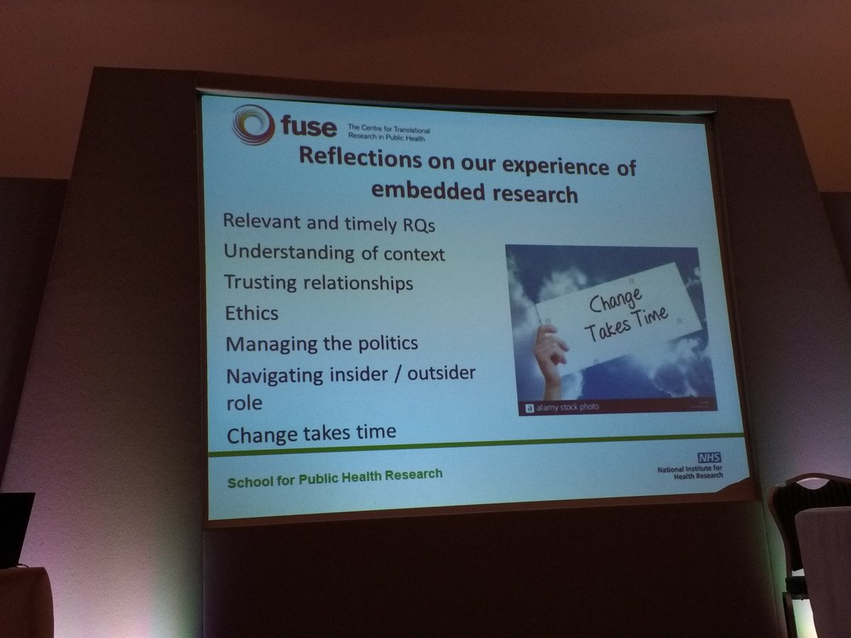 fuse_online's tweet photo. Emma Gibson, public health programme lead @GMBCouncil, reflects on the difference that has been made by having an embedded researcher (Mandy Cheetham) on their team. #Fuse10 https://t.co/enD4ANTUIp