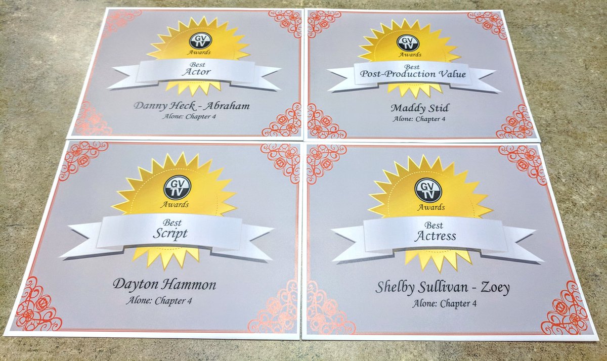 TetradPictures's tweet photo. So proud of the crew and the amazing work they put out in this year, winning best actor, best actress, best screen play, and best post production value at the @grandvalleytv awards this year! Our crew member @gilliangracenoonan also won most versitile member of the gvtv ga. https://t.co/UVEudTyq04