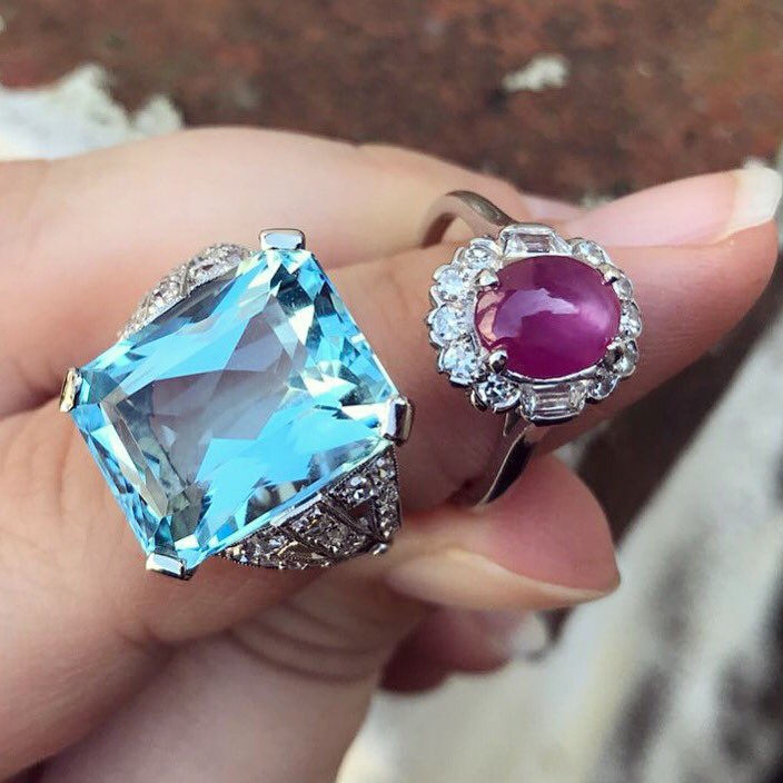 WebbsJewellers's tweet image. Summer Colour... #aquamarine #starruby #blue #pink #heatwave