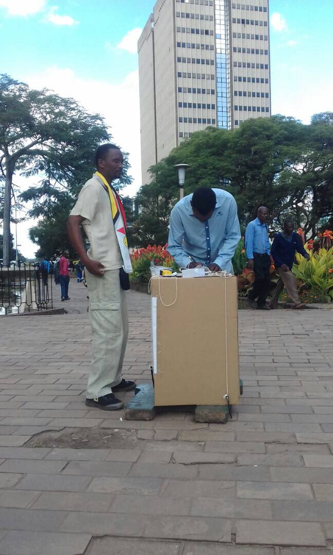 DougColtart's tweet photo. Zimbabwean citizens stood in solidarity with striking nurses today by writing messages to VP Chiwenga and posting them in boxes placed all across Harare. Chiwenga claimed to fire all 15,000 nurses but the public have come out with one voice to say: #DearVP #BringBackOurNurses! https://t.co/lcOmDhl8BD