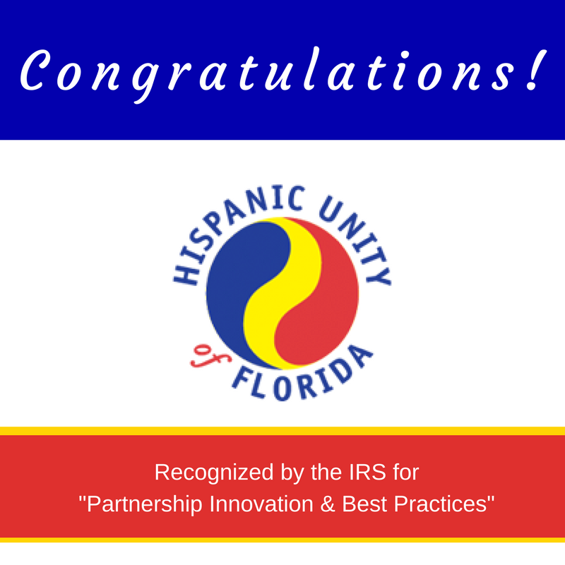 Latin2Latin's tweet photo. Congratulations to our client/partner - @HispanicUnity of Florida - for being recognized by the IRS for “Partnership Innovation and Best Practices” for their VITA volunteer training and site services in Broward County. https://t.co/3jHBLoU8xp