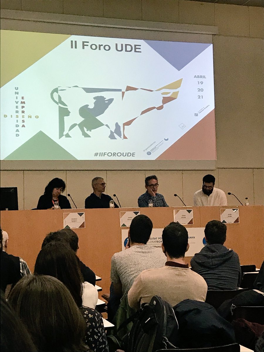 mesdigroup's tweet photo. La tan esperada mesa redonda de II Edición de Foro Universidad Diseño Empresa con tres grandes profesionales @enricpericas , Gennís Senén @Gravina_estudio, Sergi Bueno Arroyo y con moderadora @angelsserrat de @UPCAlumni ! @UPCVilanova @ajuntamentvng #IIFOROUDE https://t.co/m7pVOUR2zz