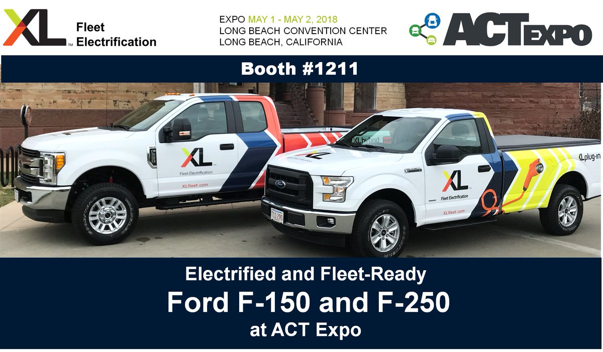 Experience Today's Hybrid Electric Pickups <a href="/ACTExpo/">Advanced Clean Tech News / ACT Expo</a> in booth #1211 #renewablefuels #cleancities.  Don't forget to follow us on <a href="/XlFleet/">XL Fleet</a>