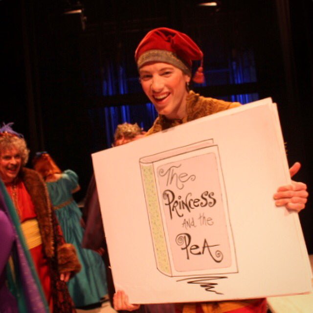 corylingner's tweet photo. #tbt Once Upon A Mattress, off Broadway. (Photobomb win goes to Jay Rogers! 🤣) #onceuponamattress #offbroadway #Jester #transportgroup #goodtimes https://t.co/PkDAdYGdUE