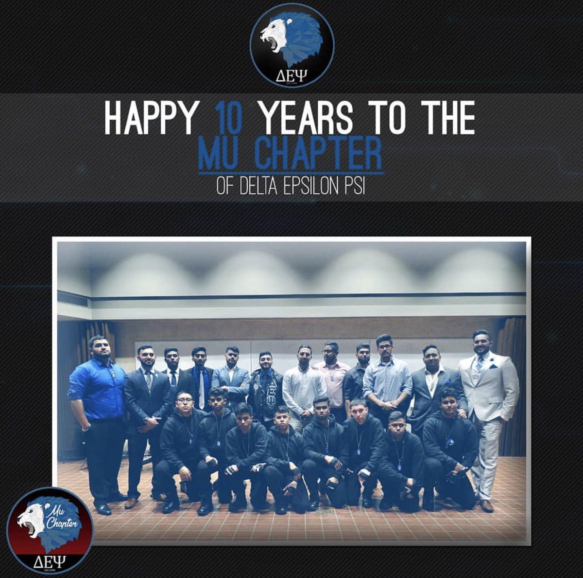 DEPsiNational's tweet photo. Happy 10 years to the brothers of Mu Chapter! #DEPsi MuChapter https://t.co/h3cysKD80Y