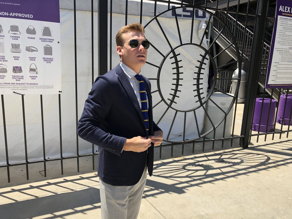 LSUbaseball's tweet photo. Tigers looking fresh, headed to South Carolina 🤙🏼 https://t.co/M8E7YgvK4o