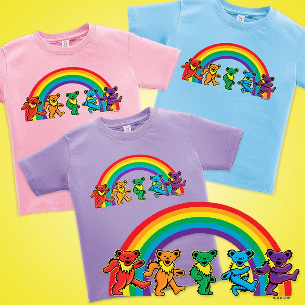 littlehippiellc's tweet photo. Rainbow Bears Toddler Tees. Super soft and so cute. Officially licensed by @gratefuldead. ⠀
⠀
🌈🐻⚡️🐻🌈⠀
⠀
#littledeadhead #grateuldeadtees #gratefuldeadbears # gratefuldeadkid #jerrybears #rainbowbears https://t.co/WJxVChqvqe