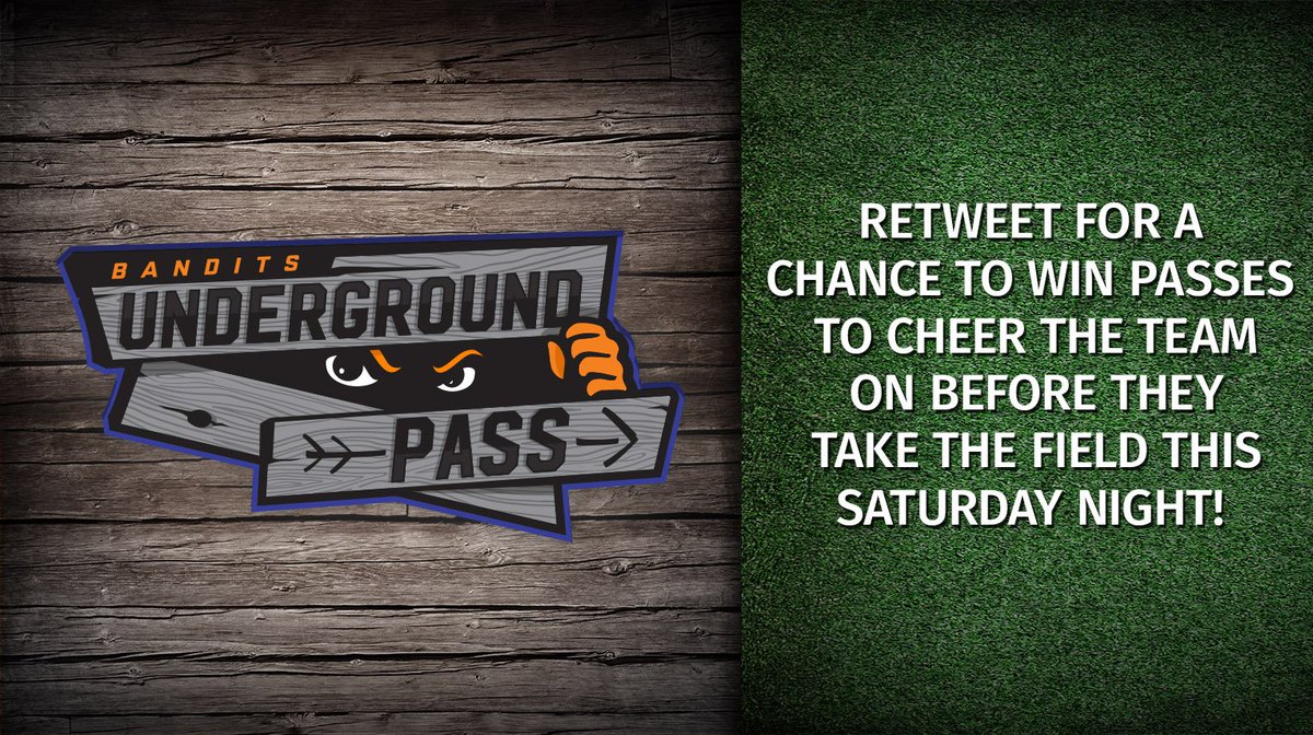 Retweet for a chance to win a pair of Underground Passes for this Saturday's game! 

Rules: bufbandits.co/ZscKXL