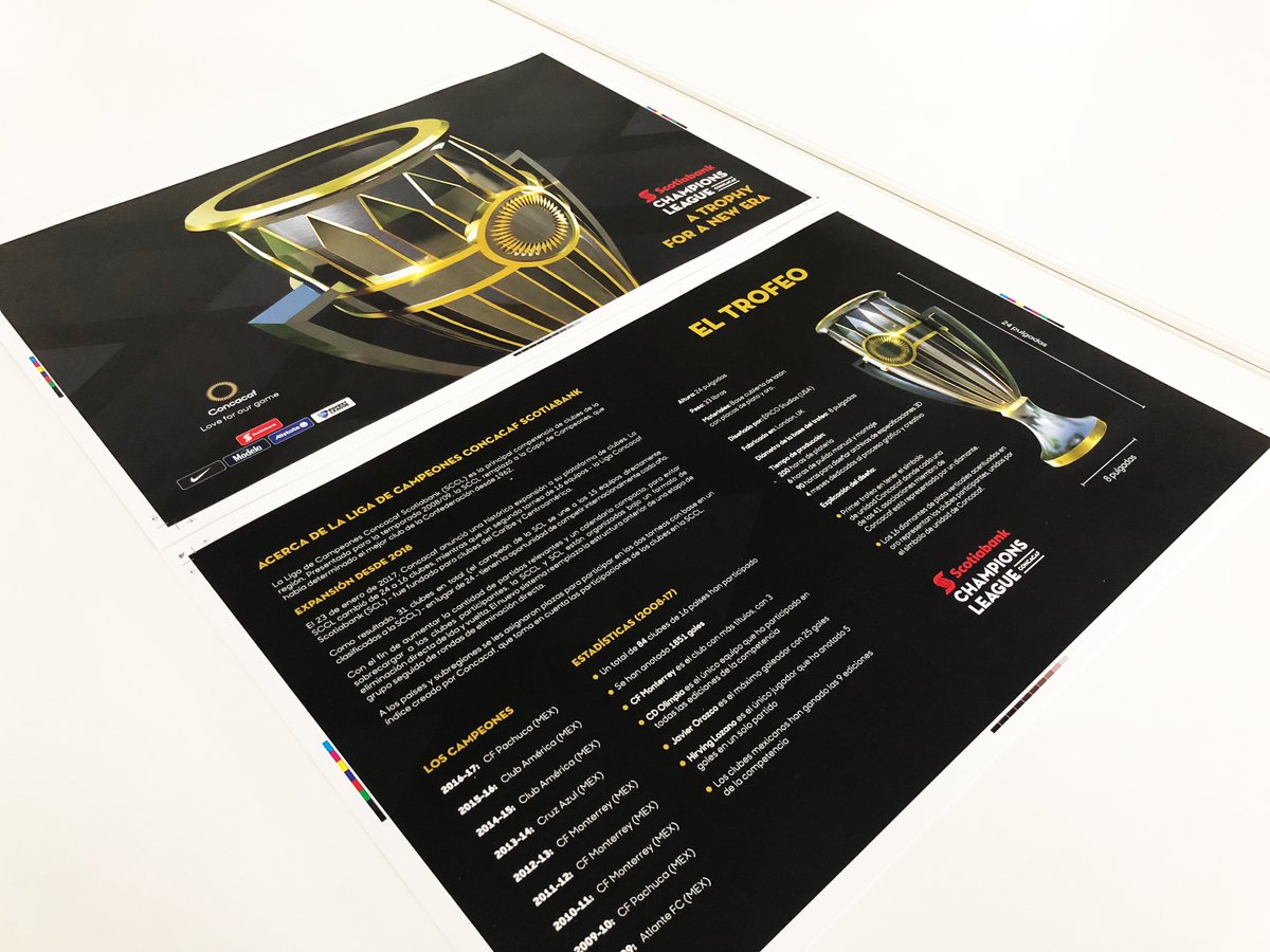 zerofractal's tweet photo. Proud to have designed the @Concacaf “A Trophy for a New Era” poster (front and back) &amp; the render of the trophy 🏆 ⚽️ Trophy design by @EPICOfutbol 

#zerofractal #concacaf #championsleague #sccl2018 #sccltrophytour #futbol #scotiabank #loveforourgame https://t.co/hFE7jdb4aB
