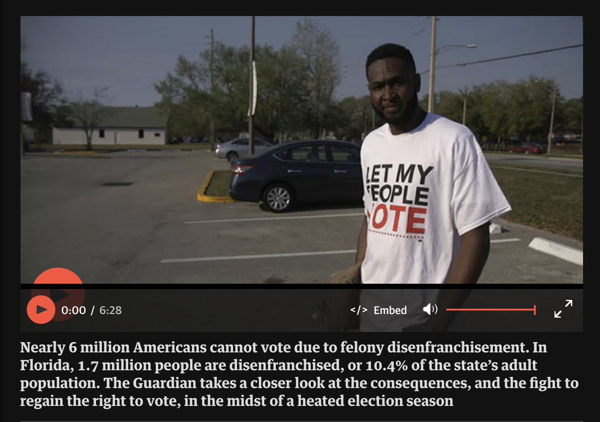 FIAnational's tweet photo. Florida's disenfranchised: voices of the 1.7 million who are not allowed to vote via @guardian @LiveFreeUS https://t.co/DFOqXf7EuJ https://t.co/McYzYIN6g3