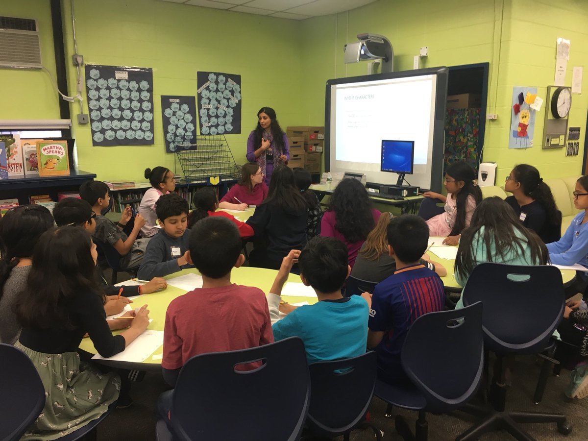 CardosoTeaches's tweet photo. Students loved the small group writing workshop with @gitavarad1 We all learned so much! #mlkedison #edisonk12 https://t.co/hVdseMr7H4