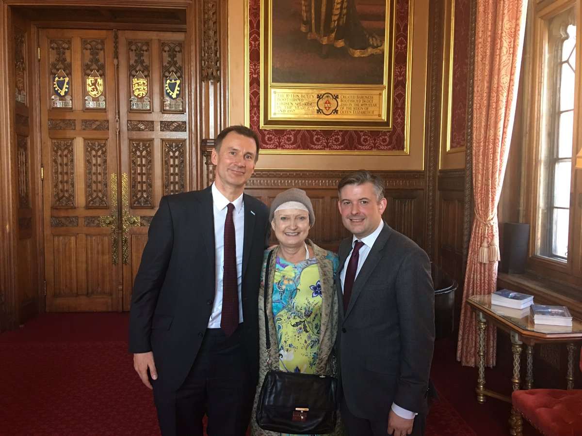 I'm so moved to have been surrounded by the love of colleagues from across Parliament today and their support to beat cancer together
