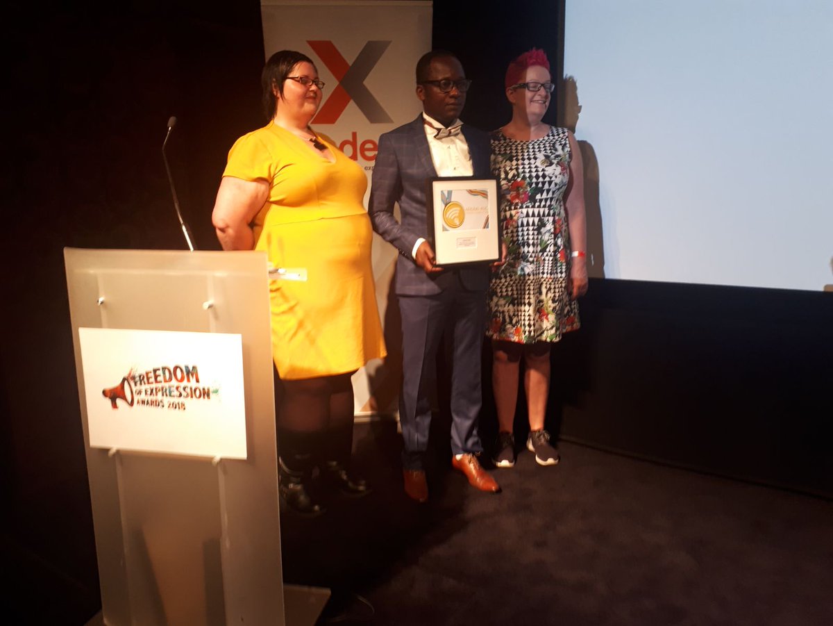 RNW_Media's tweet photo. Our team is in London to celebrate winning #digital activism award at #IndexAwards2018 with @muyembe &amp; @habariRDC https://t.co/TcDcKJrAwq