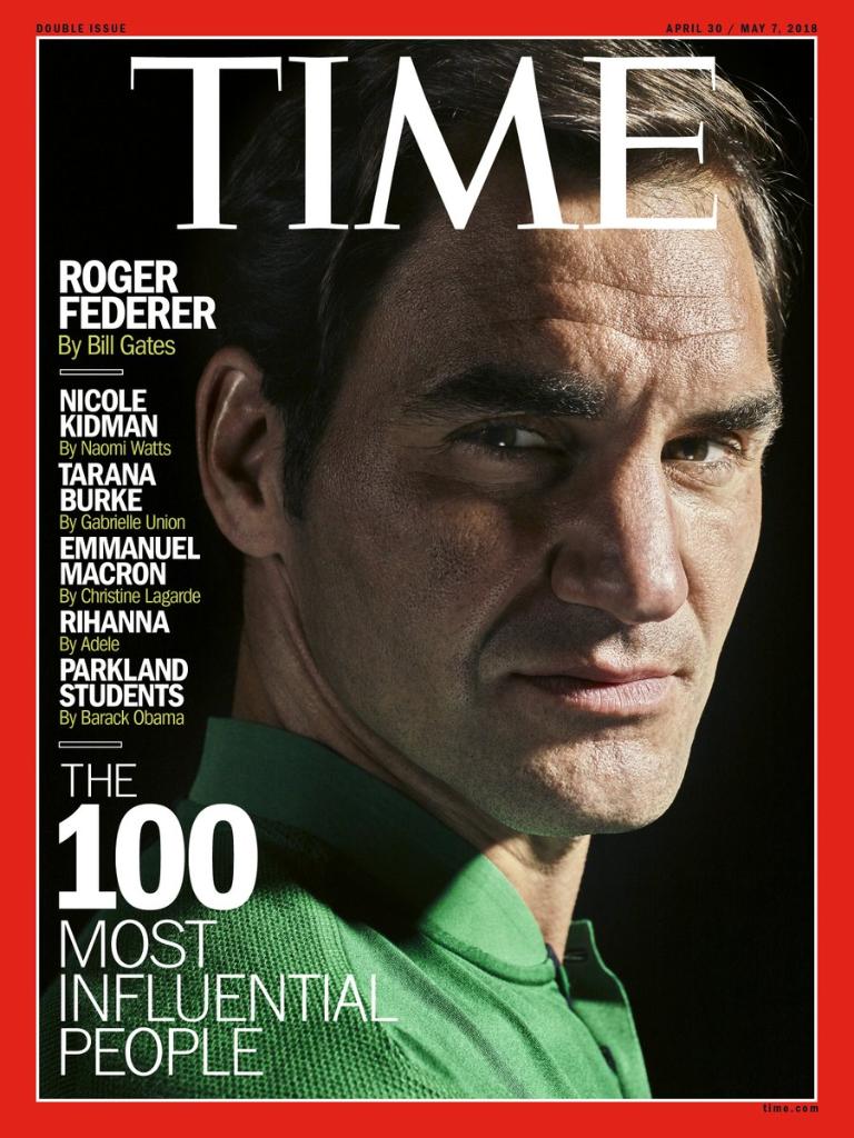 angelomangiante's tweet photo. C'è Roger nella copertina di TIME dedicata alle 100 persone più influenti al mondo. 

Di sicuro ha reso il mondo un posto migliore. Con la sua classe, il fair play, i gesti unici. 

Simbolo del rispetto,  dell'educazione. 

Un'opera d'arte. Unica. Immortale. #Federer @SkySport https://t.co/44vylAEhmP